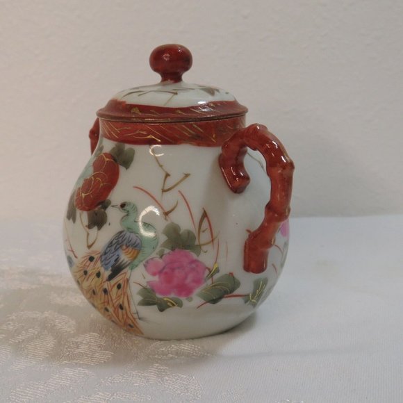 Antique Hand Painted Doubled Handled Bowl Japan - Picture 5 of 9